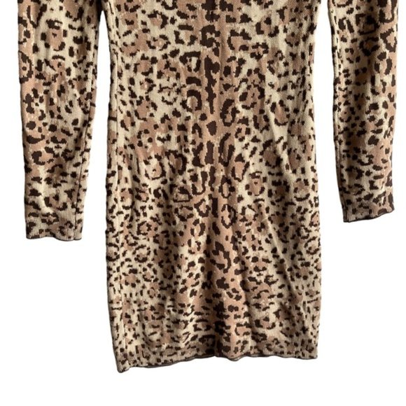 Michael Costello x Revolve Emma Mini Dress Size Small in Brown Leopard - Picture 7 of 11